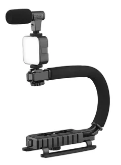 Handheld Phone Stabilizing Photography Video Rig Film Making Vlogging Recording Case Bracket For iPhone Type C